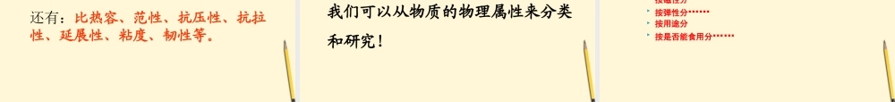 八年级物理(6.5物质的物理属性)课件 苏科版 课件