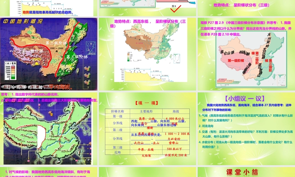 八年级地理上册(2.1 地形和地势)课件2 新人教版 课件