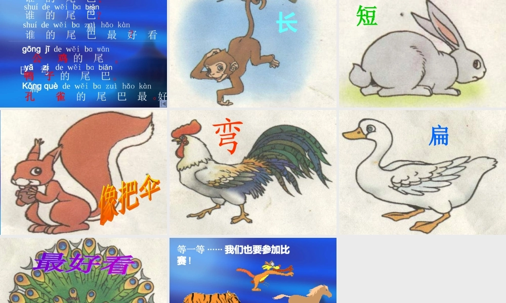 比尾巴课件(新课标人教版一年级下册语文课件)