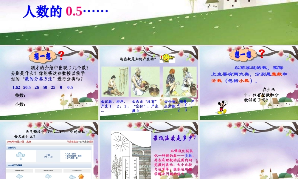 新人教版数学七上《正数和负数》ppt课件