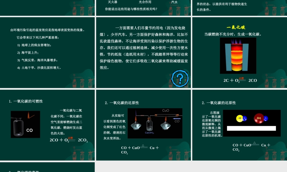《二氧化碳和一氧化碳》