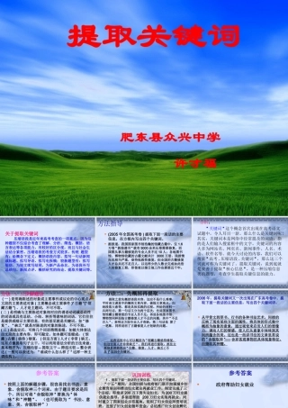 提取关键词教学课件---许才福