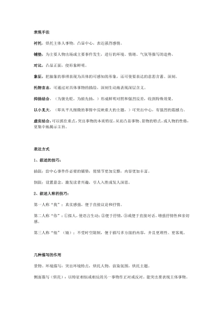 语文写作手法分析