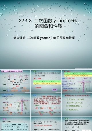 二次函数y=a(x-h)2+k的图象和性质-(4)