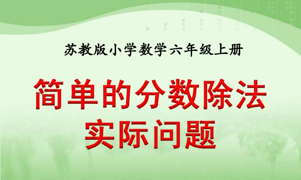 许亚琼简单的分数除法实际问题