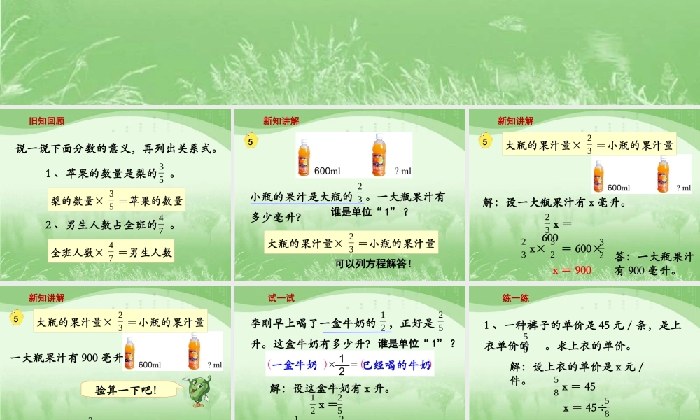 许亚琼简单的分数除法实际问题