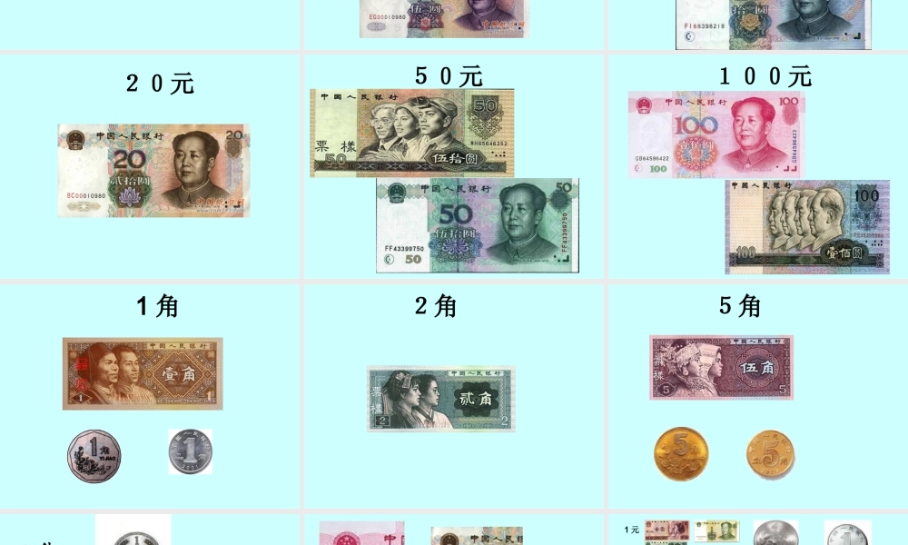 《认识人民币》第一课时
