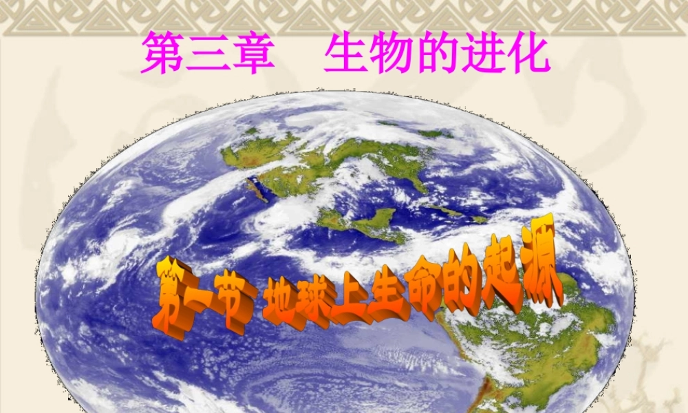 第一节-地球上生命的起源