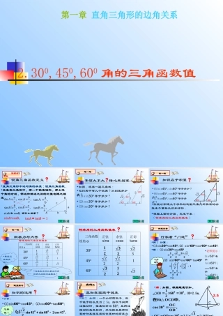 1.2--30°、45°、60°角的三角函数值