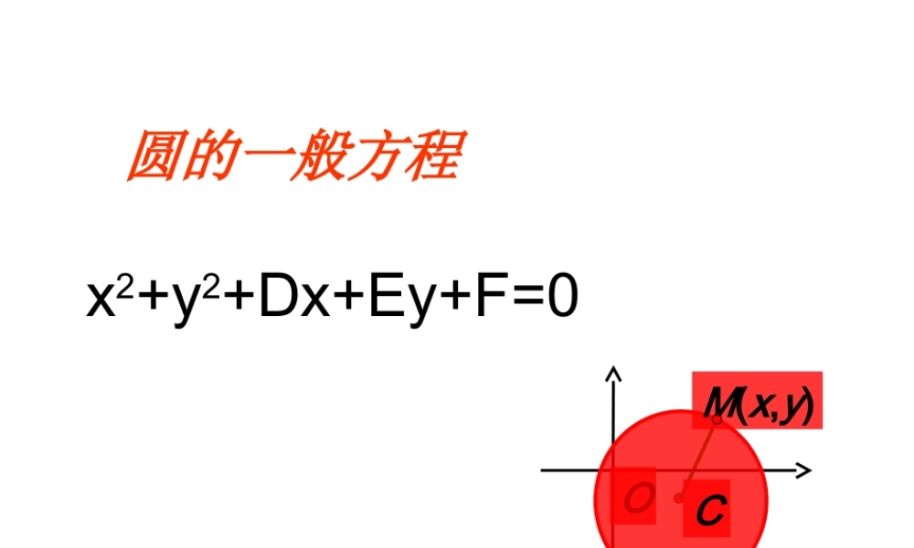 圆的一般方程课件