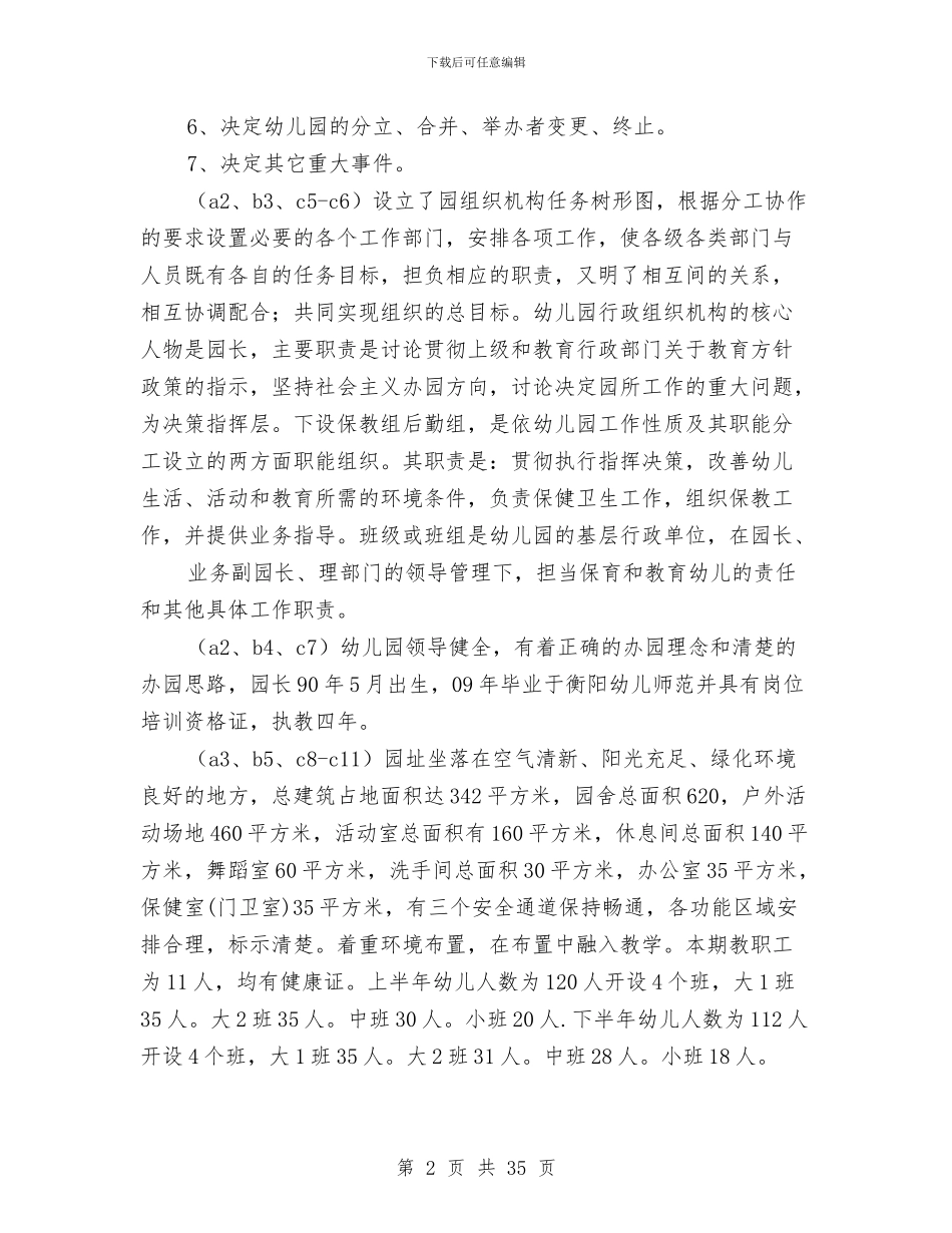 幼儿园自查报告范文与幼儿园自查自评报告汇编_第2页