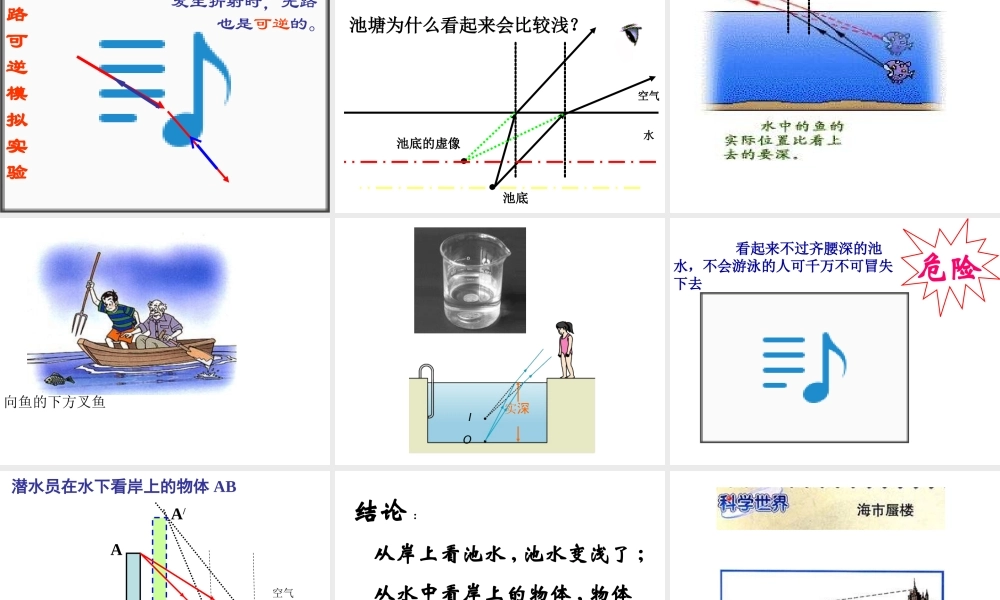 新人教版八年级物理上册《4.4-光的折射》课件(24)