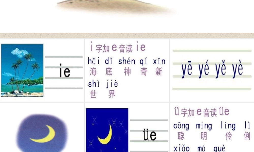 2015春湘教版语文一上《ie-ǖe-er》ppt课件3
