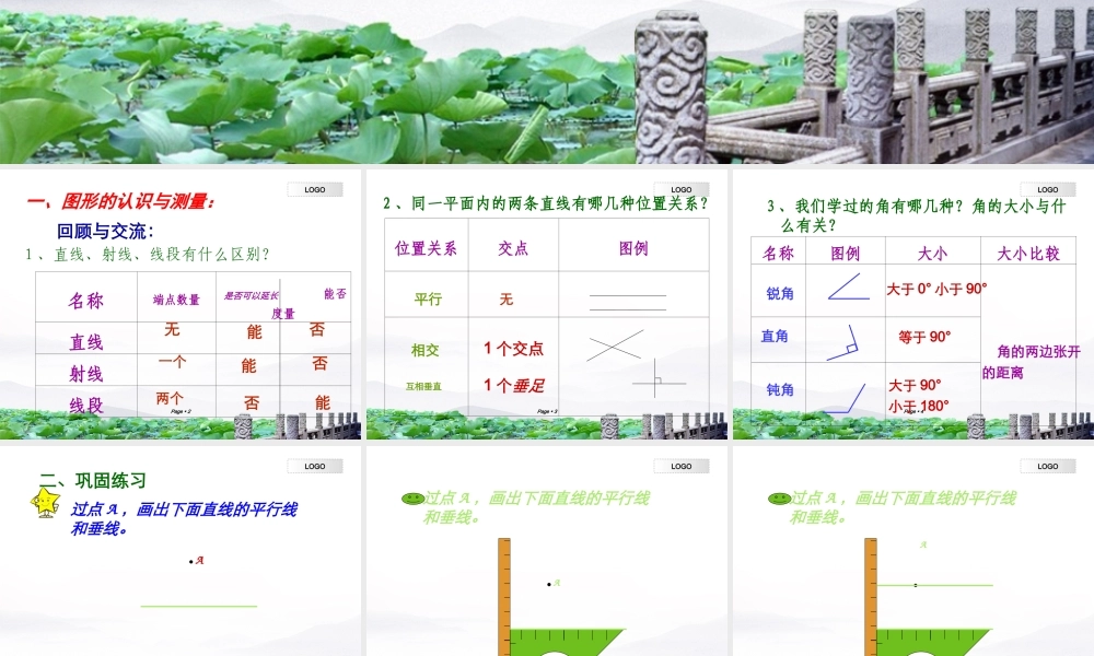 六年级数学总复习空间与图形(一)、(二)