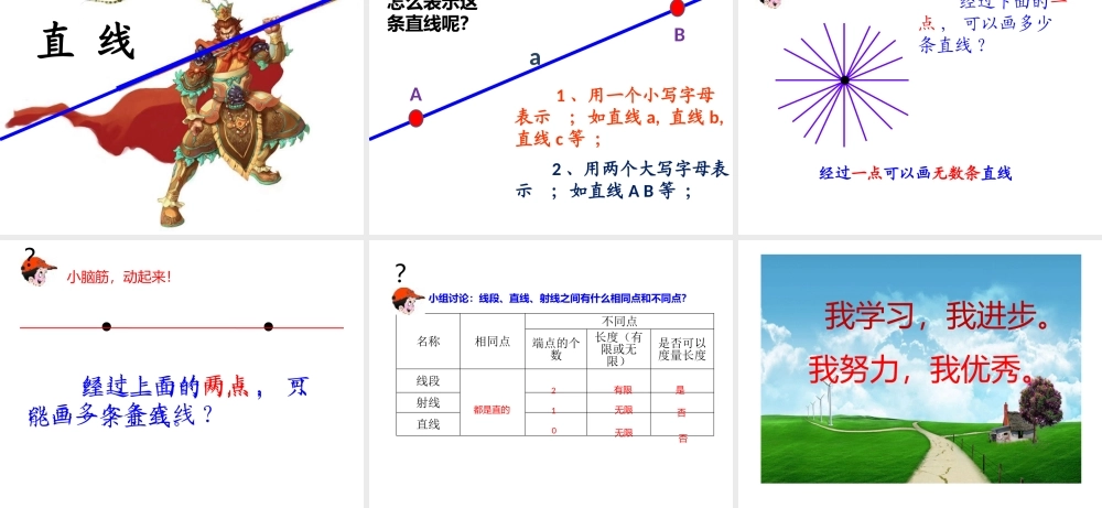 线段---直线---射线