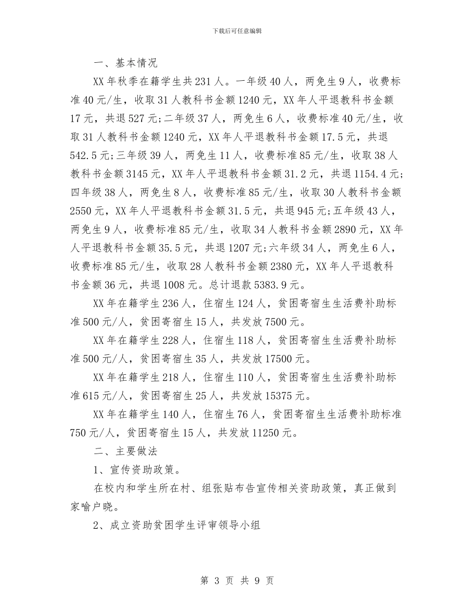 幼儿园资助自查报告与幼儿园资助自查自纠报告汇编_第3页