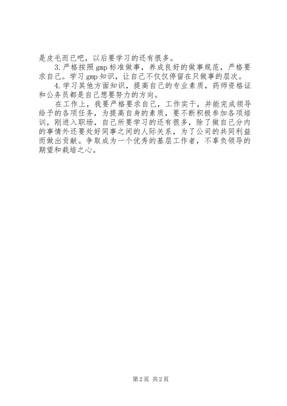 制药企业年度工作总结及计划 _第2页