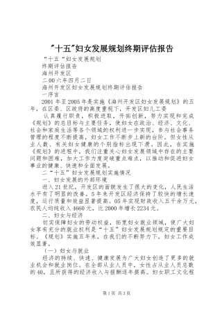 -十五-妇女发展规划终期评估报告 