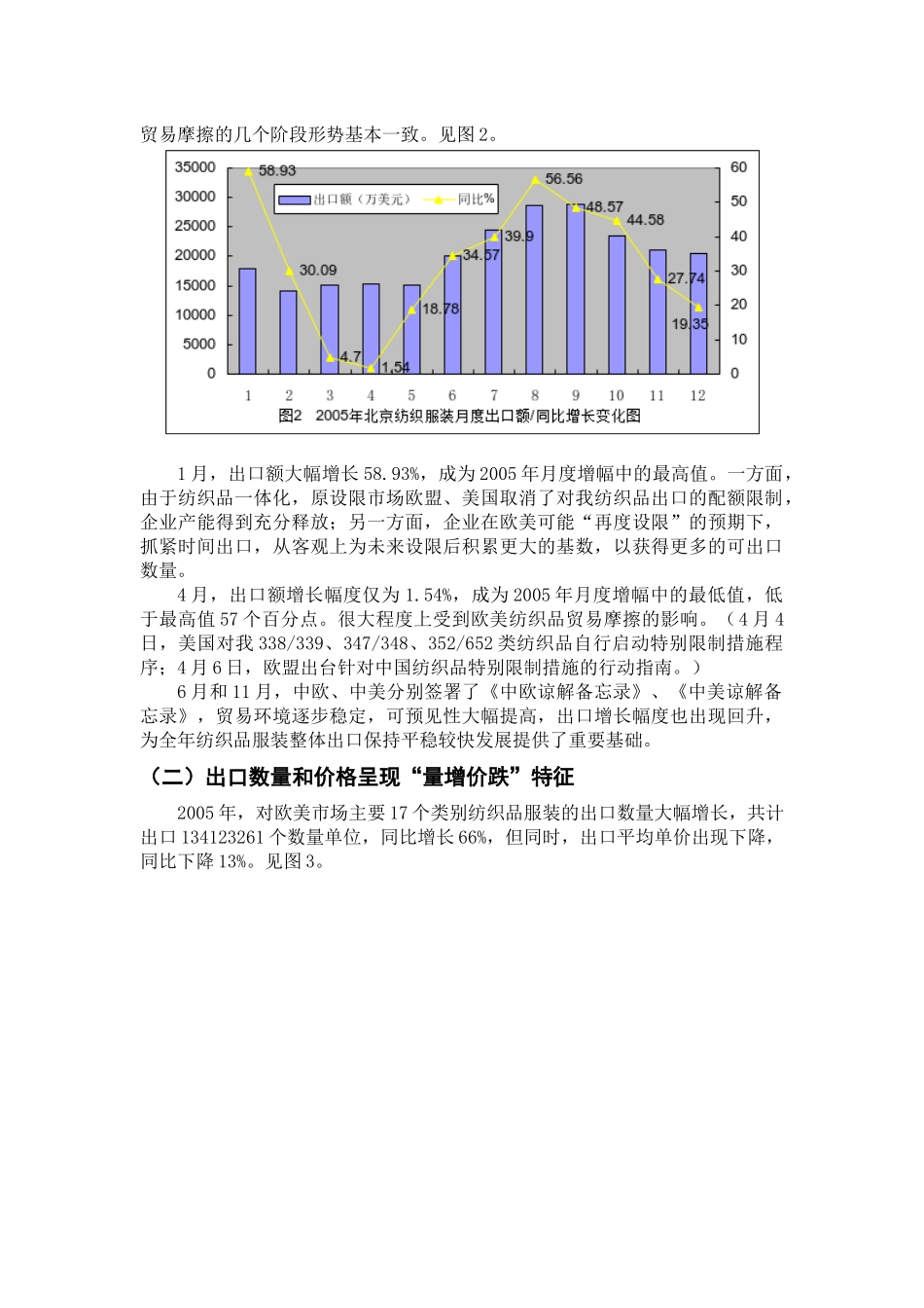 北京市纺织品服装出口报告_第2页