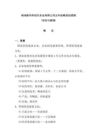 api_1118_杨凌新华府现代农业有限公司五年战略规划提纲
