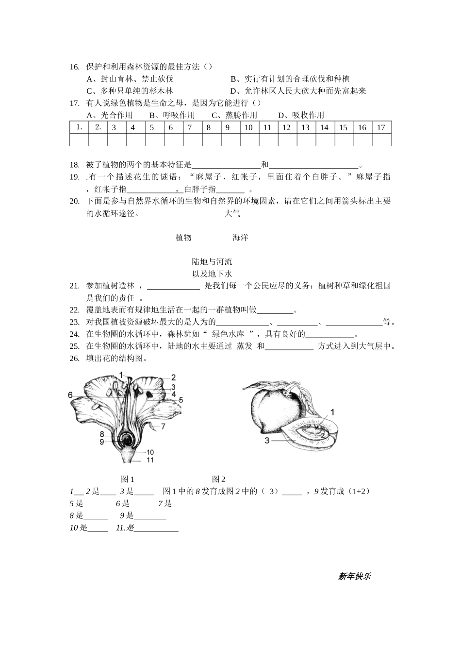 绿色植物与生物圈_第2页