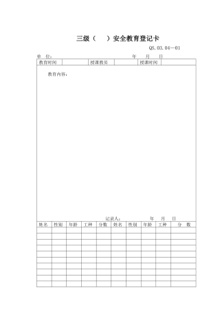 20-2施工安全管理规定附表