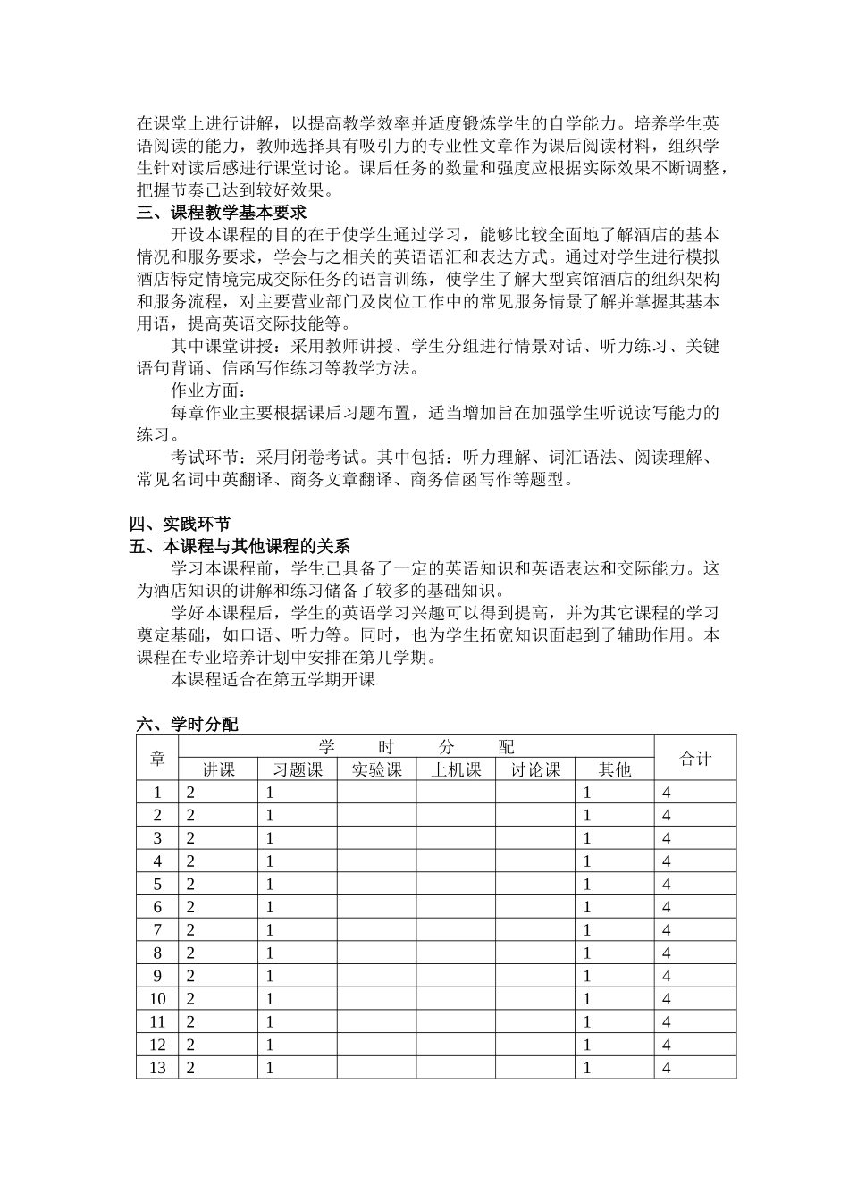 《饭店英语1》教学大纲-finished_第3页