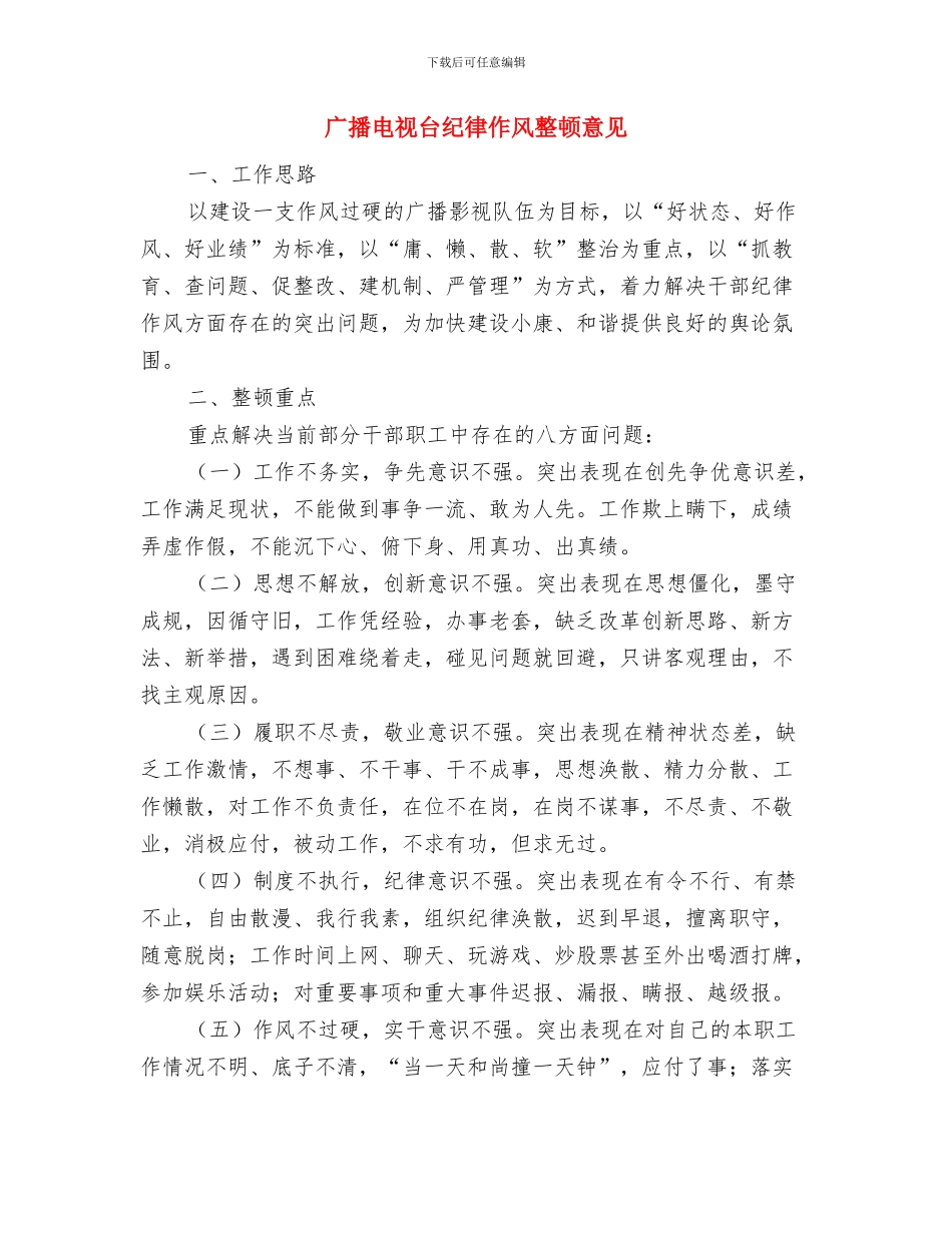 广播电视台第28个爱国卫生月活动总结与广播电视台纪律作风整顿意见汇编_第3页