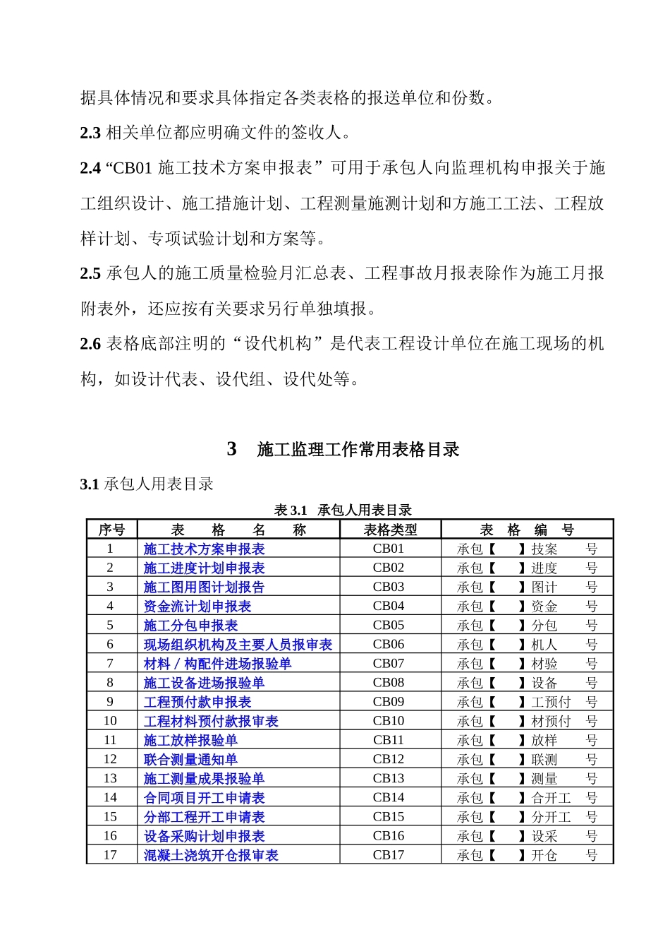 水利工程施工监理工作常用表格_第2页