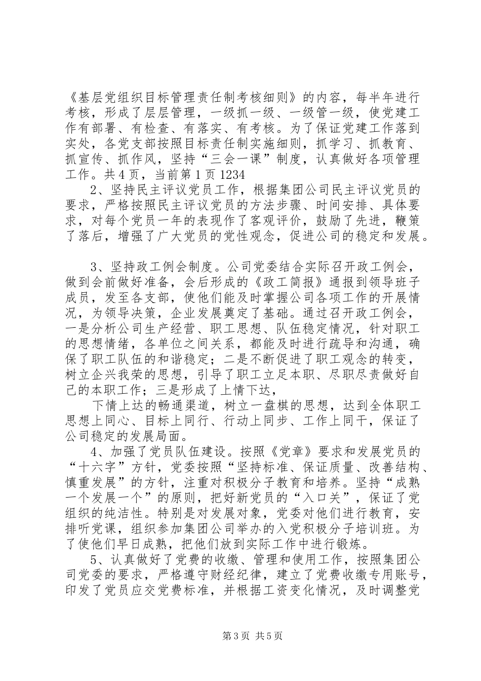 XX年工作总结及XX年工作计划（公司党委） _第3页