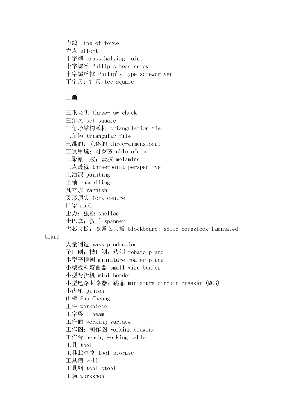 汉英词典机械类常用词汇_第2页