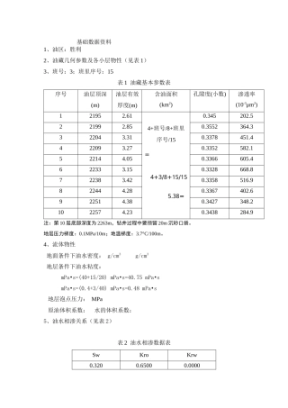 油藏工程课程设计范本