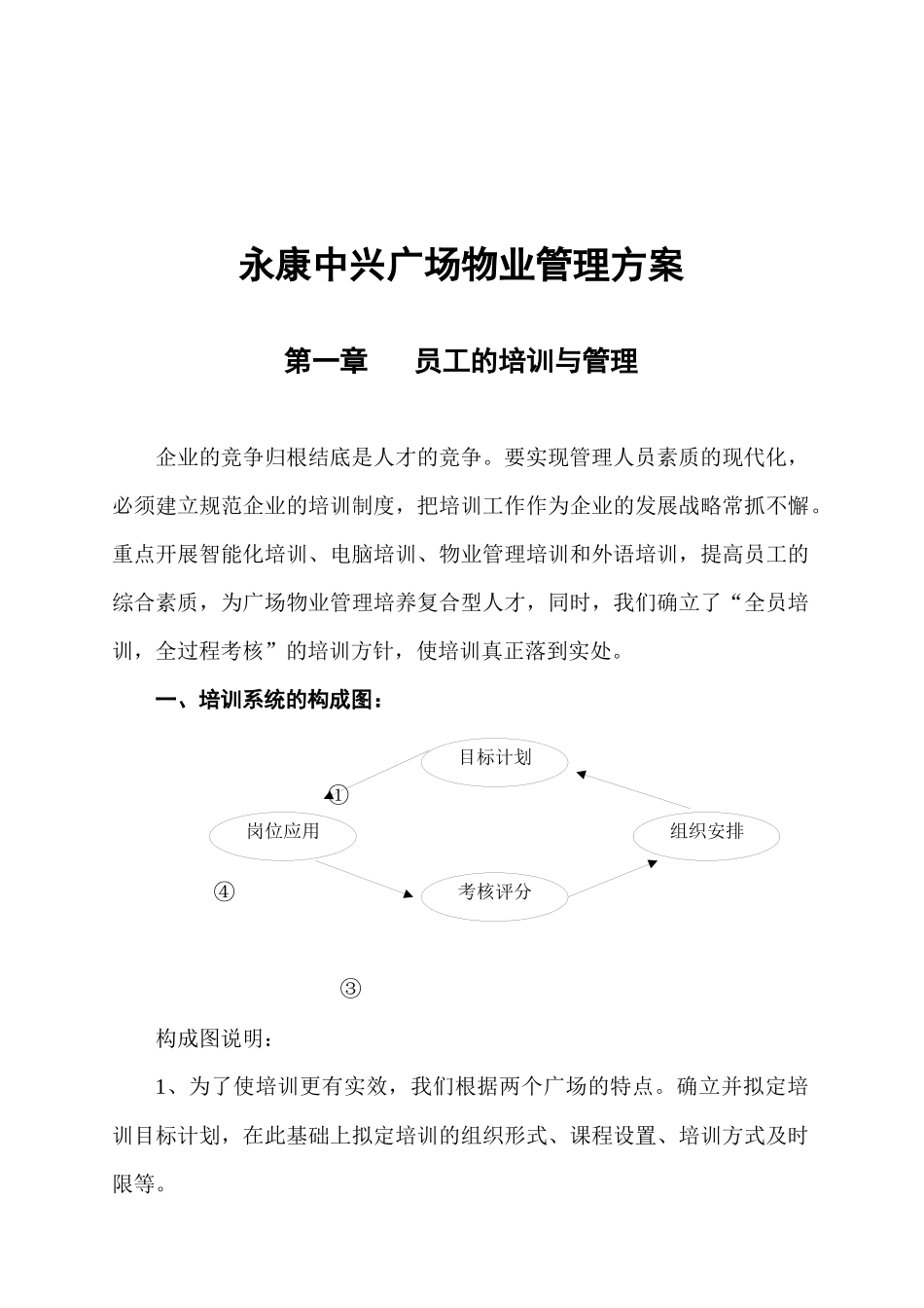 永康某广场物业管理方案_第1页