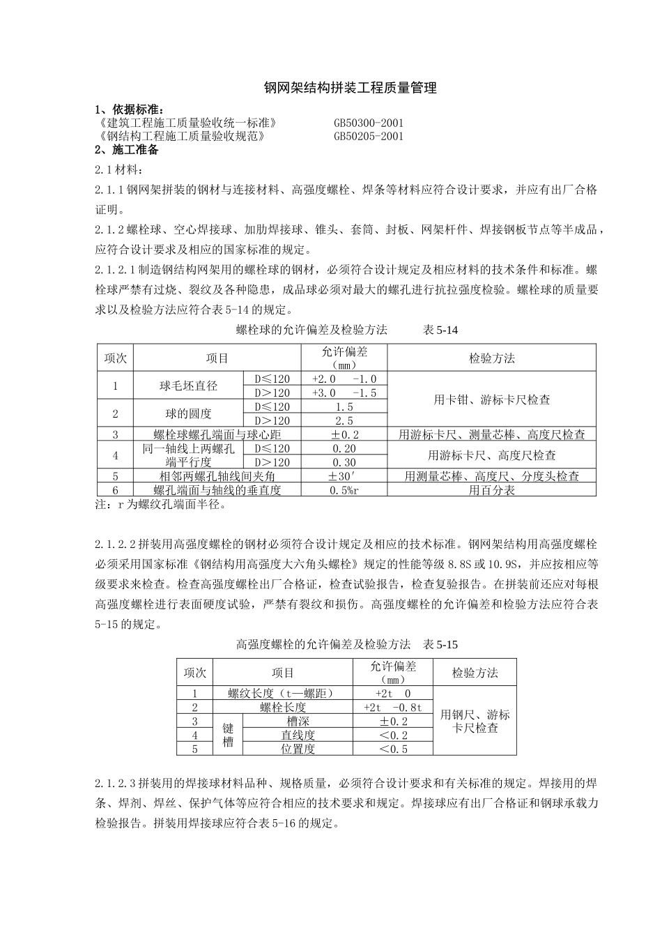 04钢网架结构拼装分项工程质量管理(DOC8页)_第1页