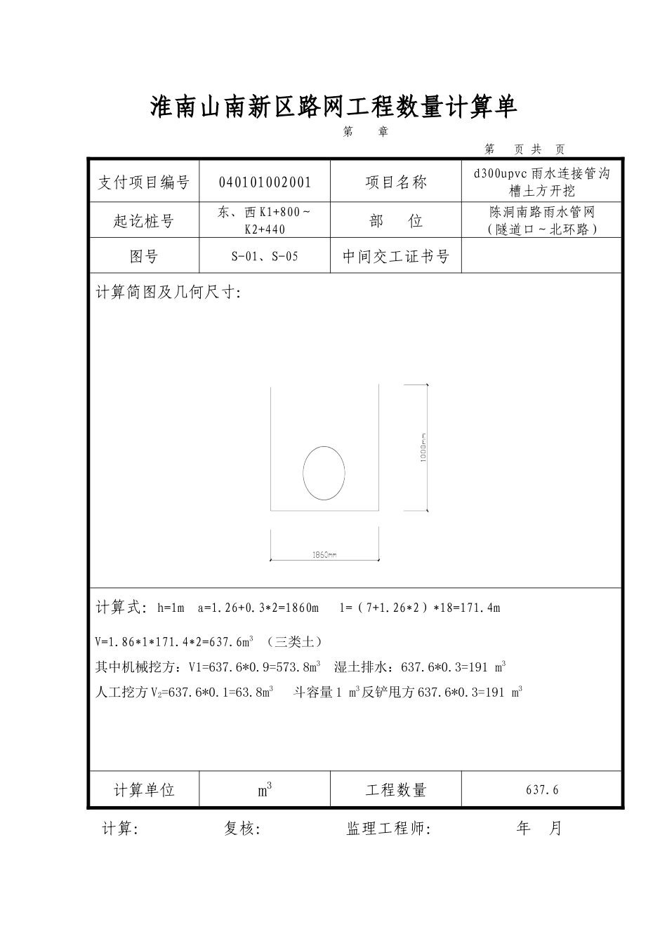 陈洞南路一期雨水管网工程计算单_第3页