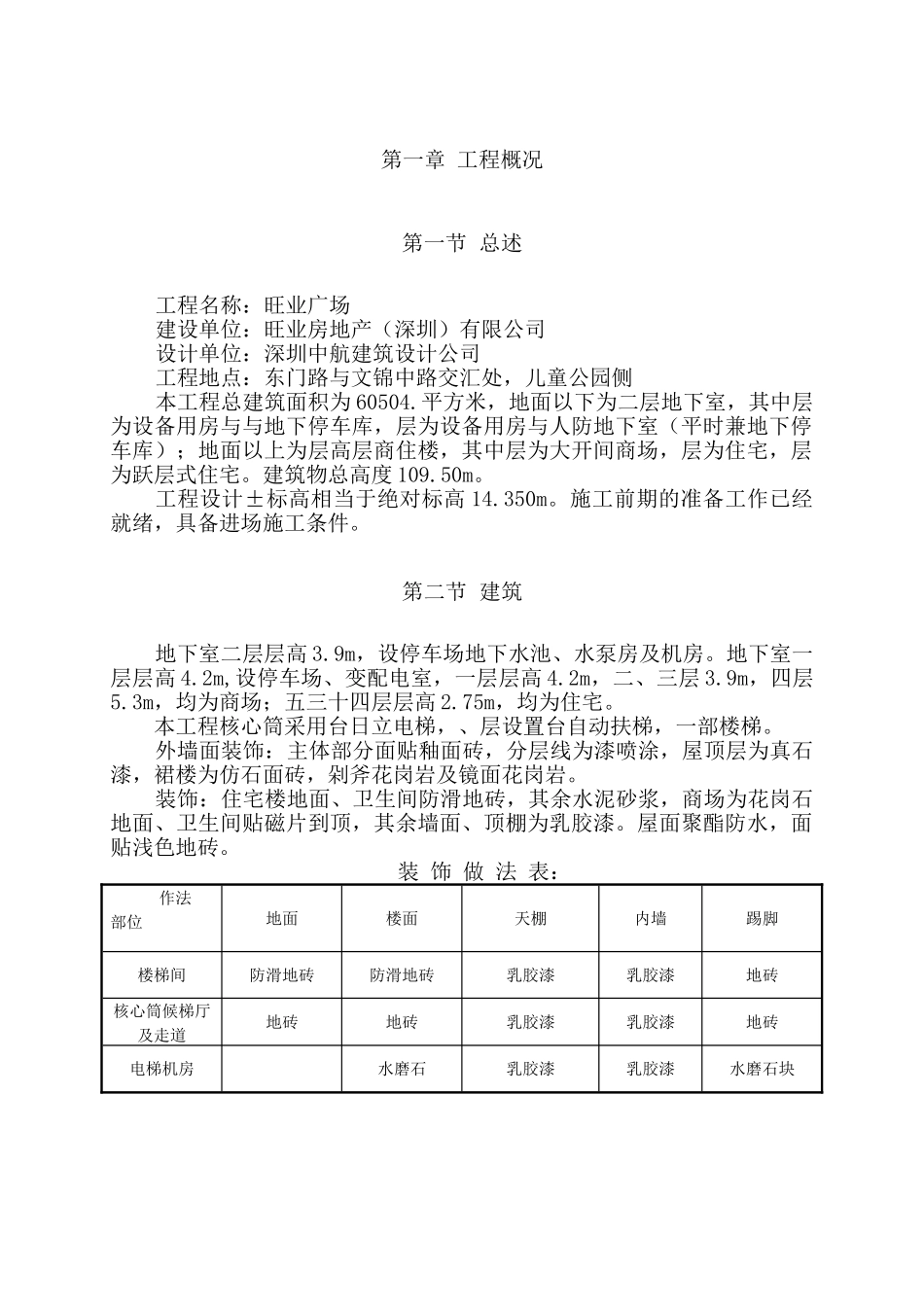 旺业广场工程施工组织设计方案(DOC188页)_第1页