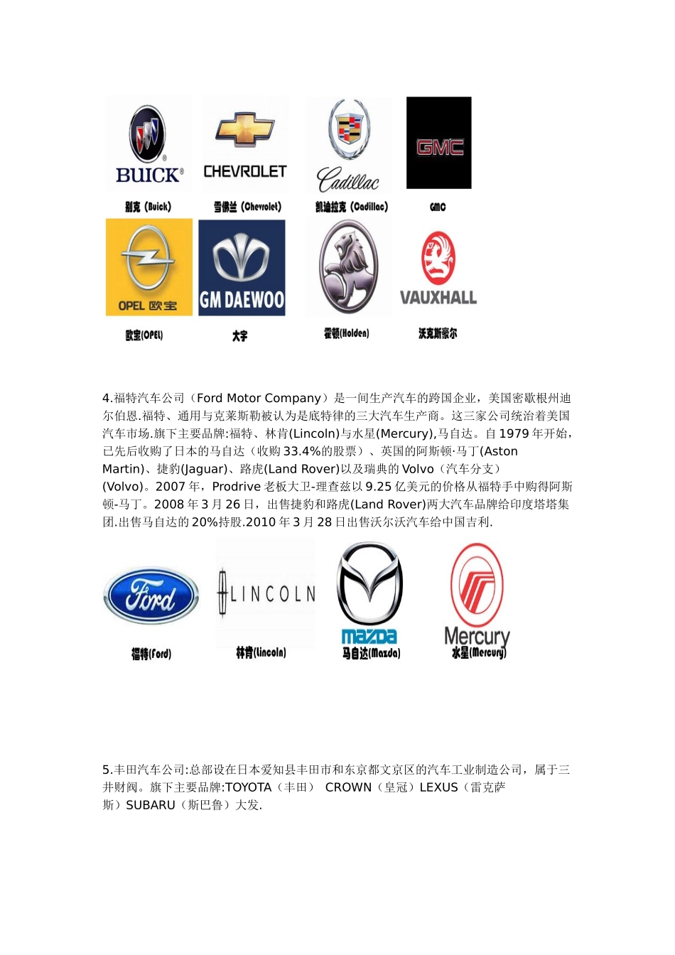 世界汽车公司旗下品牌_第3页