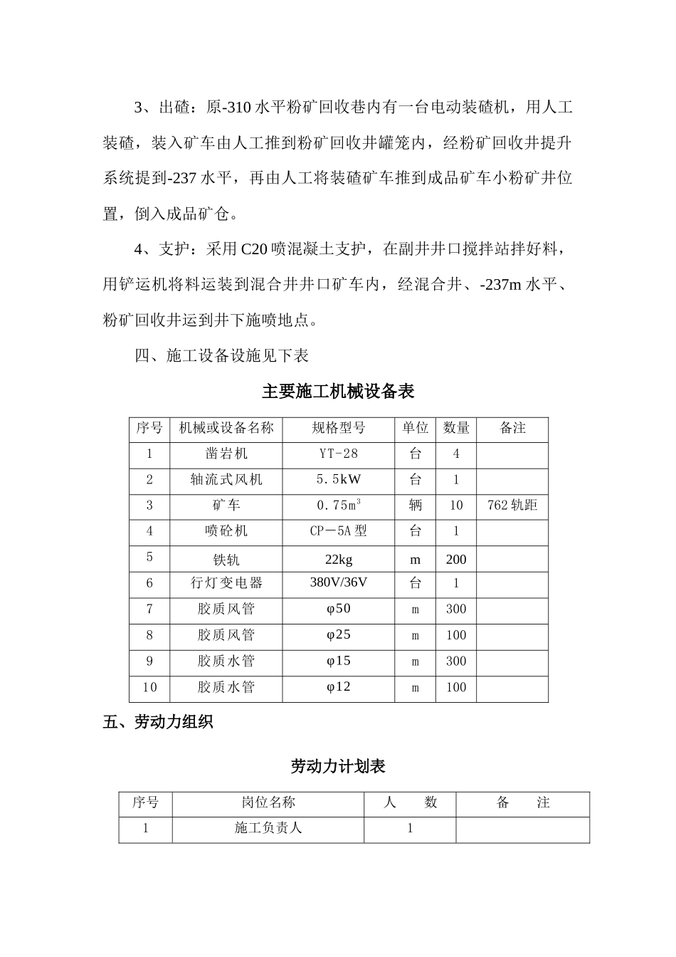 粉矿回收巷施工作业指导书1_第2页