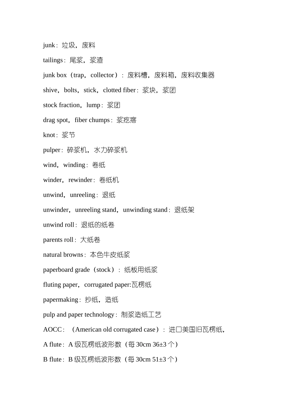 造纸专业英文词汇__第2页