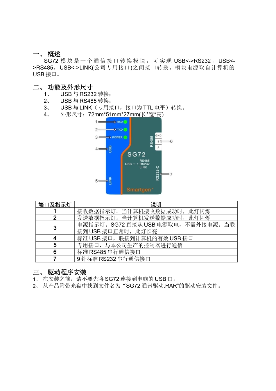 众智smartgenSG72通信模块说明书_第2页