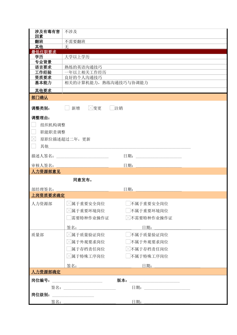 某大型电子公司非生产性采购工程师职位说明书_第2页