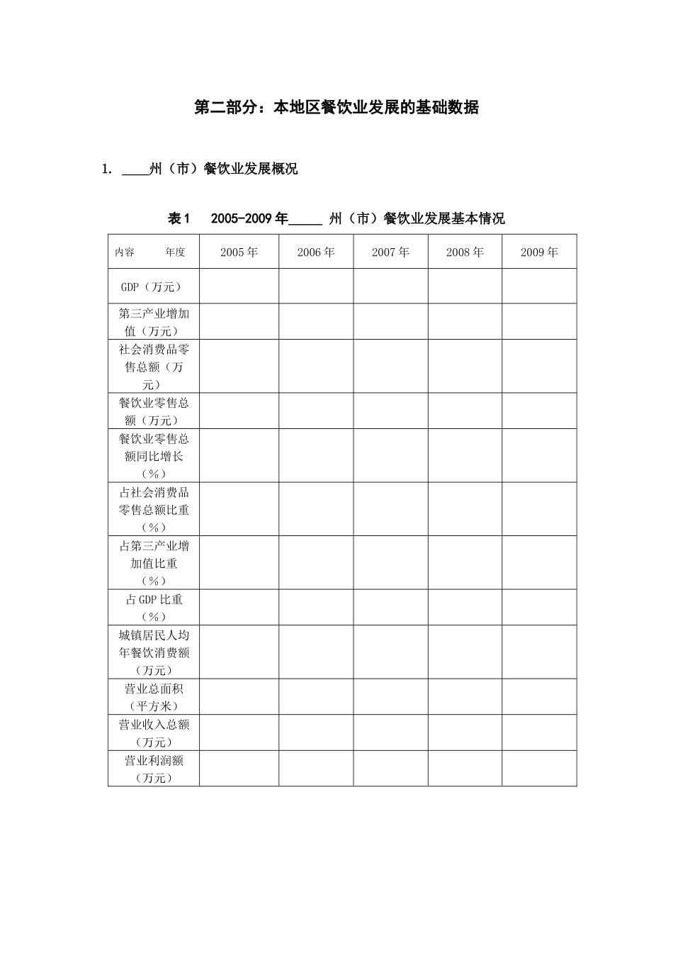 云南省餐饮业发展规划纲要调研资料_第2页