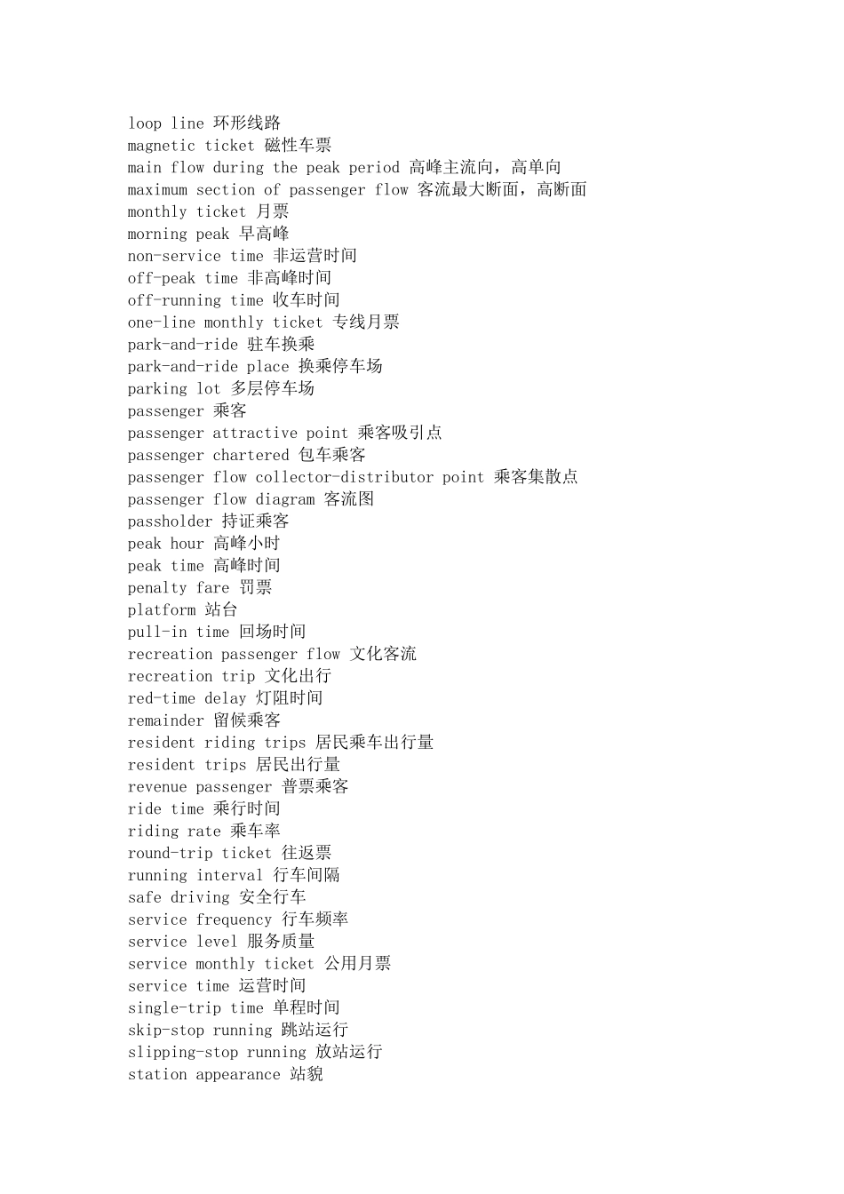 交通用语-中英对照词典_第2页