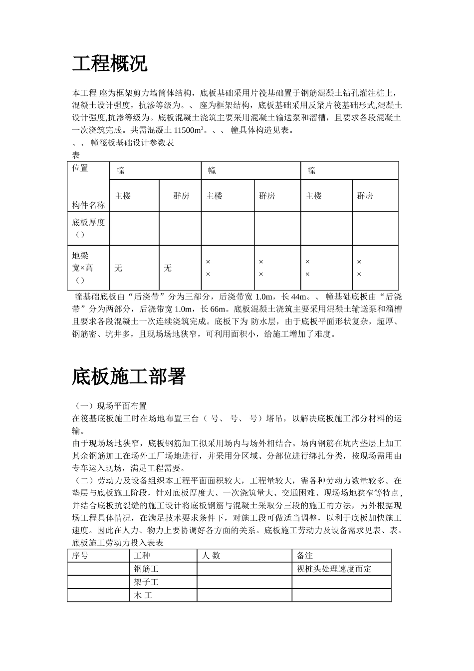北京SOHO现代城地下室底板施工组织设计方案(DOC18页)_第2页
