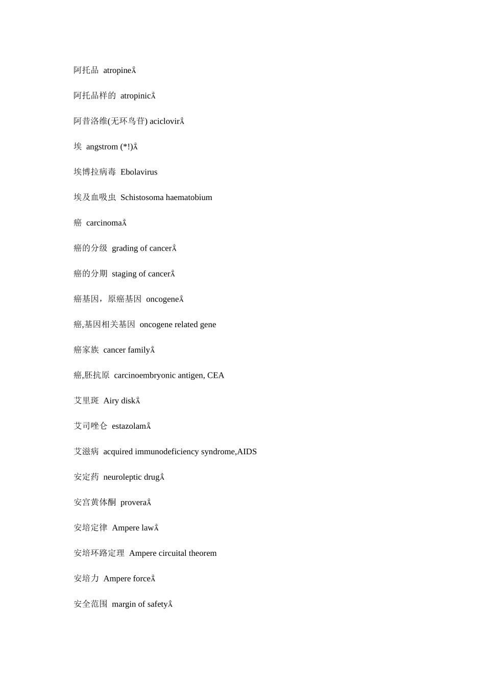 医学英语基础词汇大全_第2页