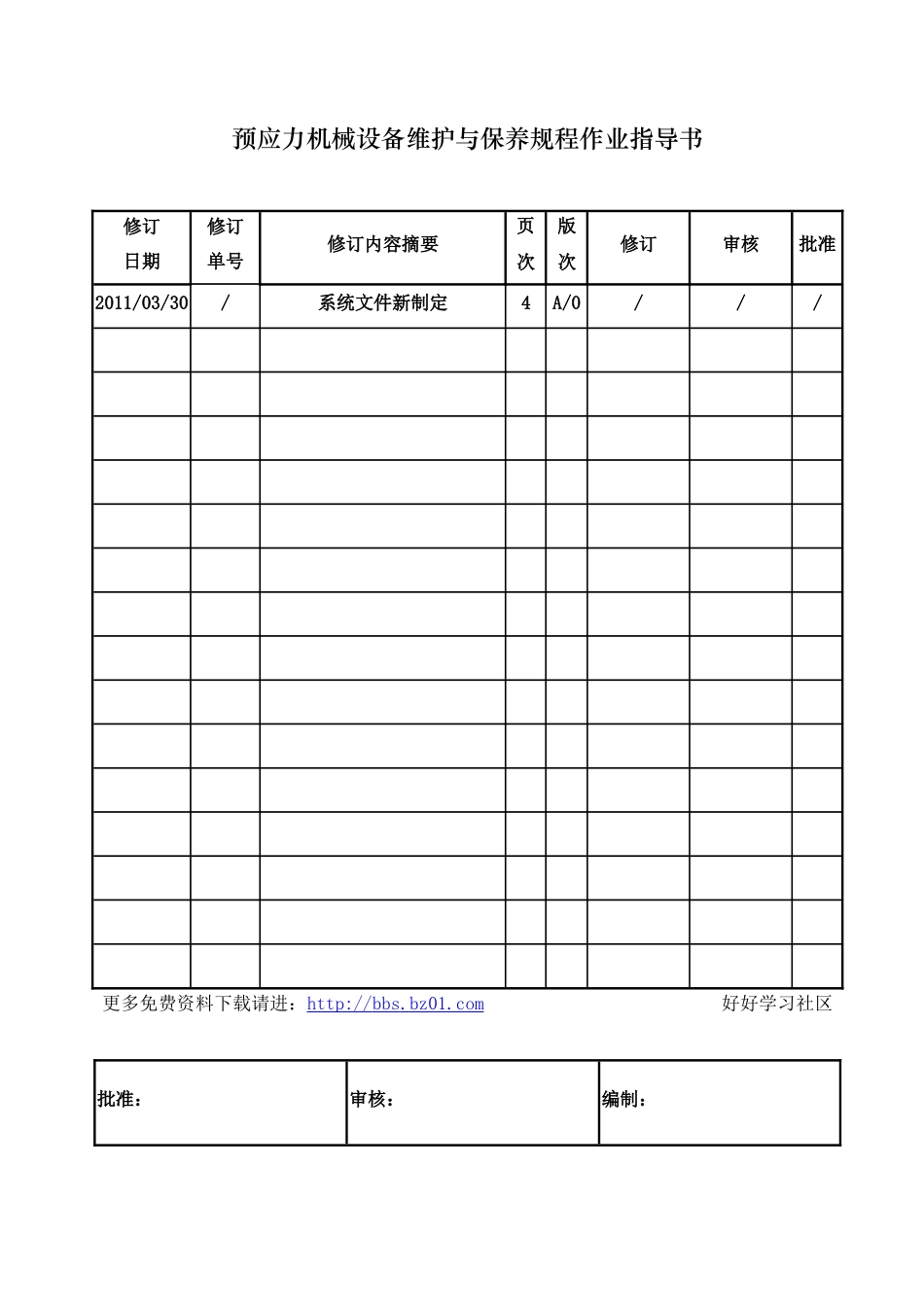 机械设备维护与保养规程作业指导书_第1页