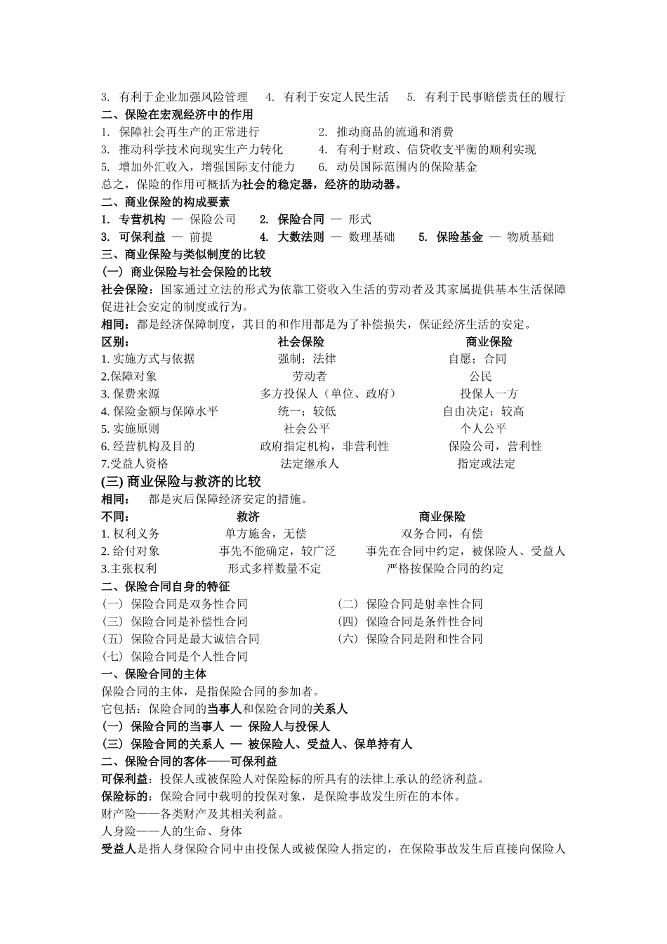 保险学学习笔记_第2页