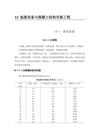 起重设备及混凝土结构吊装工程