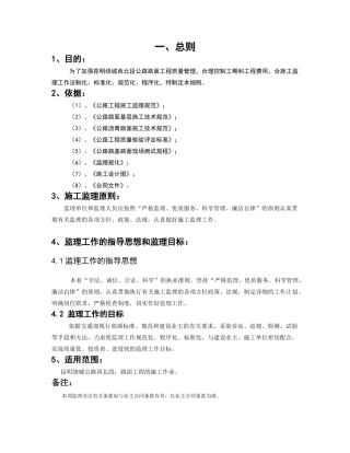 路面工程监理实施细则