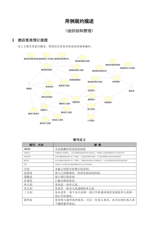 [组织机构管理模块][酒店客房预订系统]用例规约描述